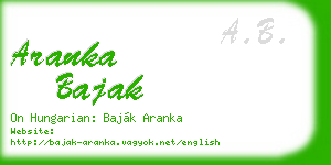 aranka bajak business card